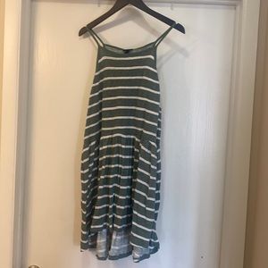 COPY - Green and white striped tank top